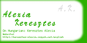 alexia keresztes business card